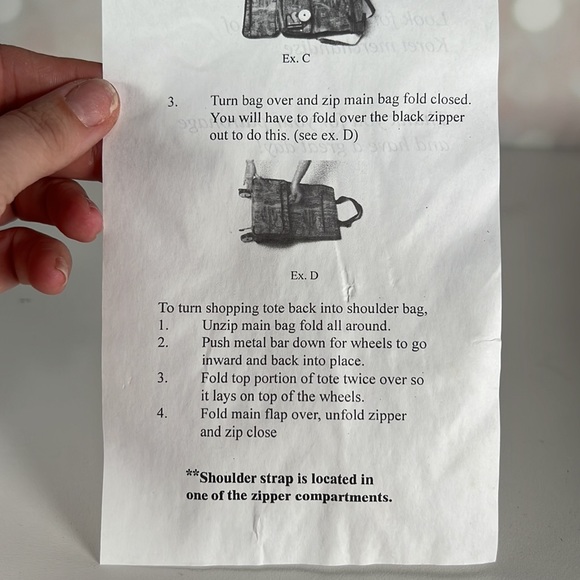 KORET Tapestry Bag/Shopping Tote w Wheels NEW - Picture 6 of 6